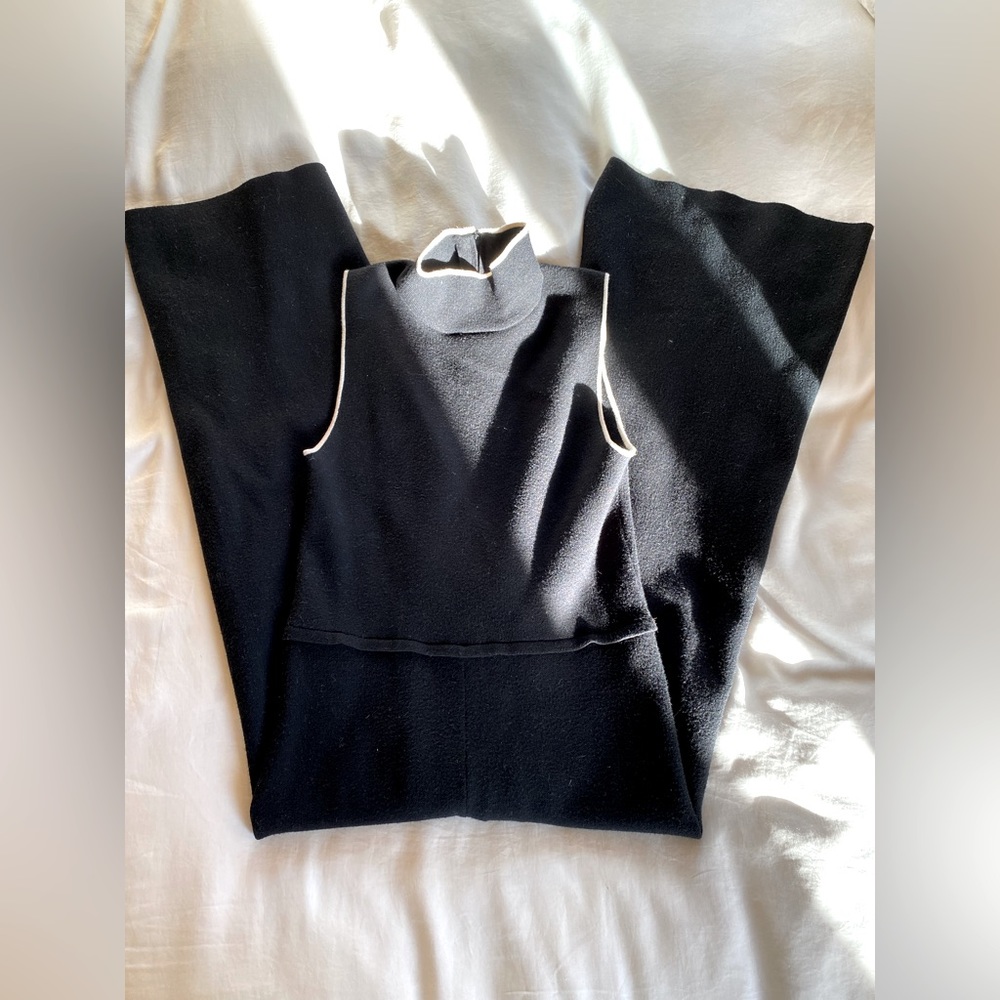 *SOLD Zara black sweater jumpsuit sleeveless size medium
